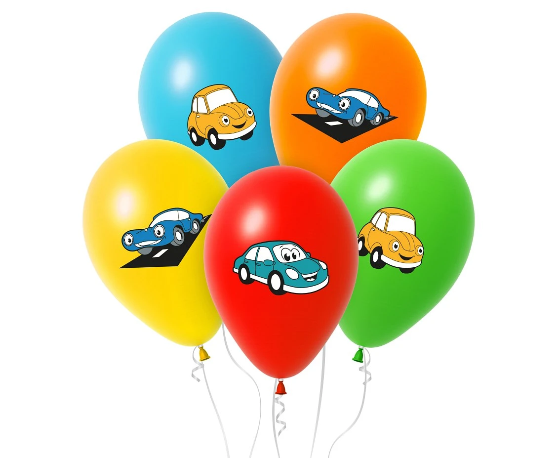 Balony Samochody (z kreskówek), 12 cali/ 5 szt.